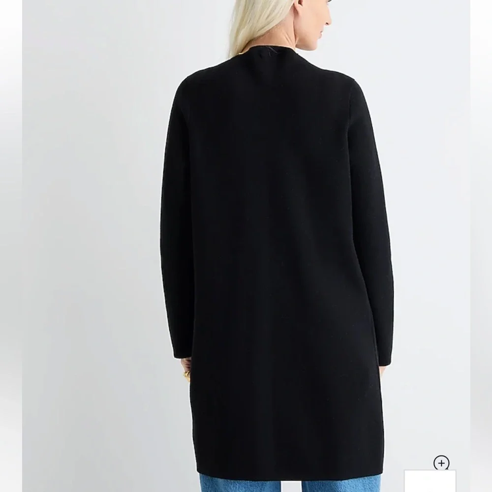 NEW J.Crew Juliette collarless sweater-blazer Size M Black
